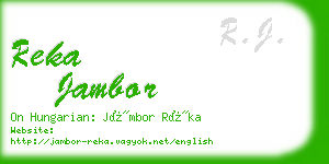 reka jambor business card